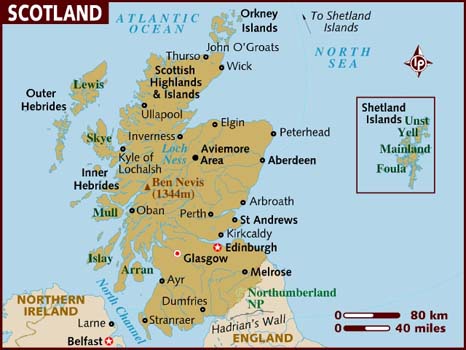 map of scotland